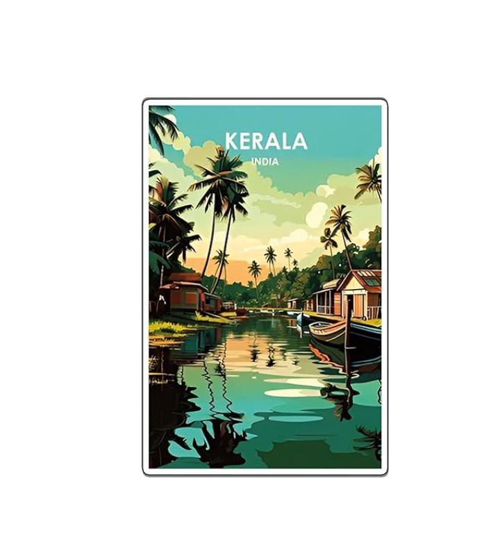 Beautiful Kerala Fridge Magnet for Refrigerator Decor  Kerala Culture Magnet Sticker  Decorative Items for Kitchen Fridge Magnet | Travel Souvenir Gift