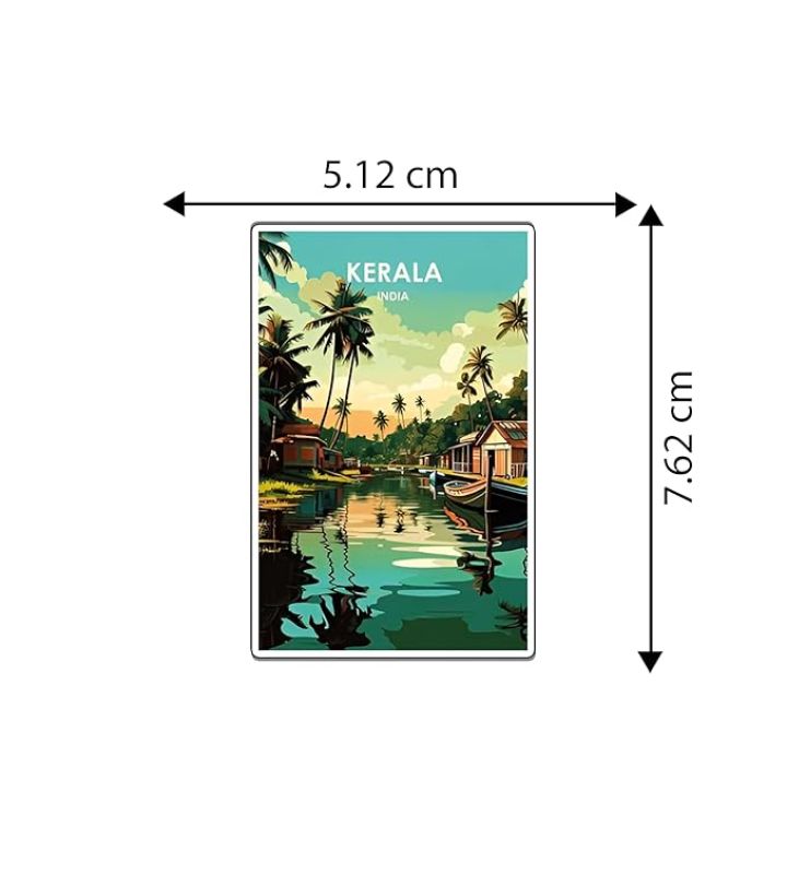 Beautiful Kerala Fridge Magnet for Refrigerator Decor  Kerala Culture Magnet Sticker  Decorative Items for Kitchen Fridge Magnet | Travel Souvenir Gift