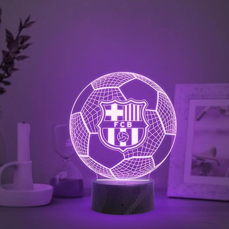 Football 3D Illusion Night Light  Gift for Player  Gift for Kids  Desk Lamp  Automatic Color Changing Light  Football Player Light  Football Player Gift Lamp