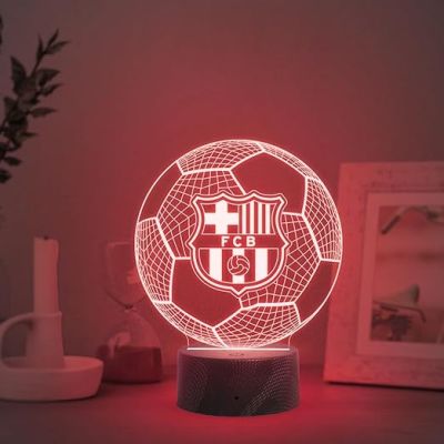 Football 3D Illusion Night Light  Gift for Player  Gift for Kids  Desk Lamp  Automatic Color Changing Light  Football Player Light  Football Player Gift Lamp