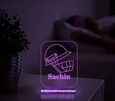 3D Illusion Cricket Led Desk Table Lamp for Home Decoration Gift for Cricket Lover 16 Color Changing Light with Remote Control