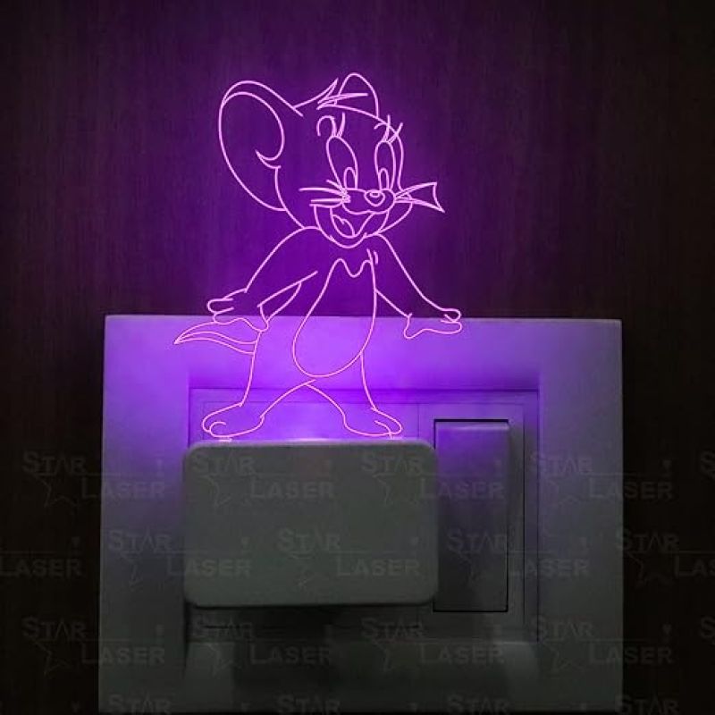 3d Illusion  Cute Jerry Plug Night Lamp with 7 Colour Changing Light Gift for kids & room Decorative Items