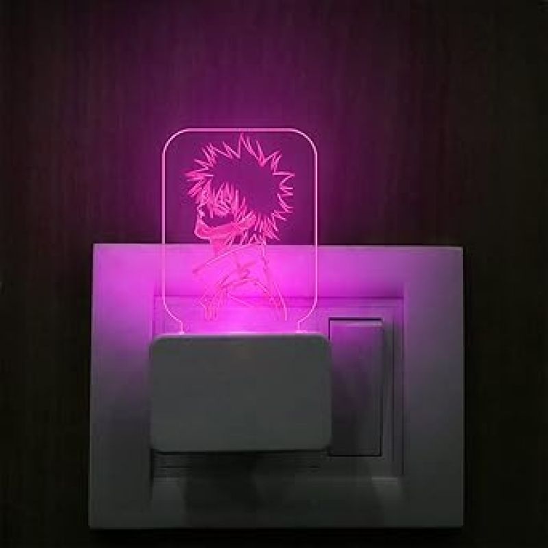 3D Illusion Dabi My Hero Academia Action Figure Plug Night Lamp with 7 Color Changing Light  Bedroom Decor Gift for Anime Lover