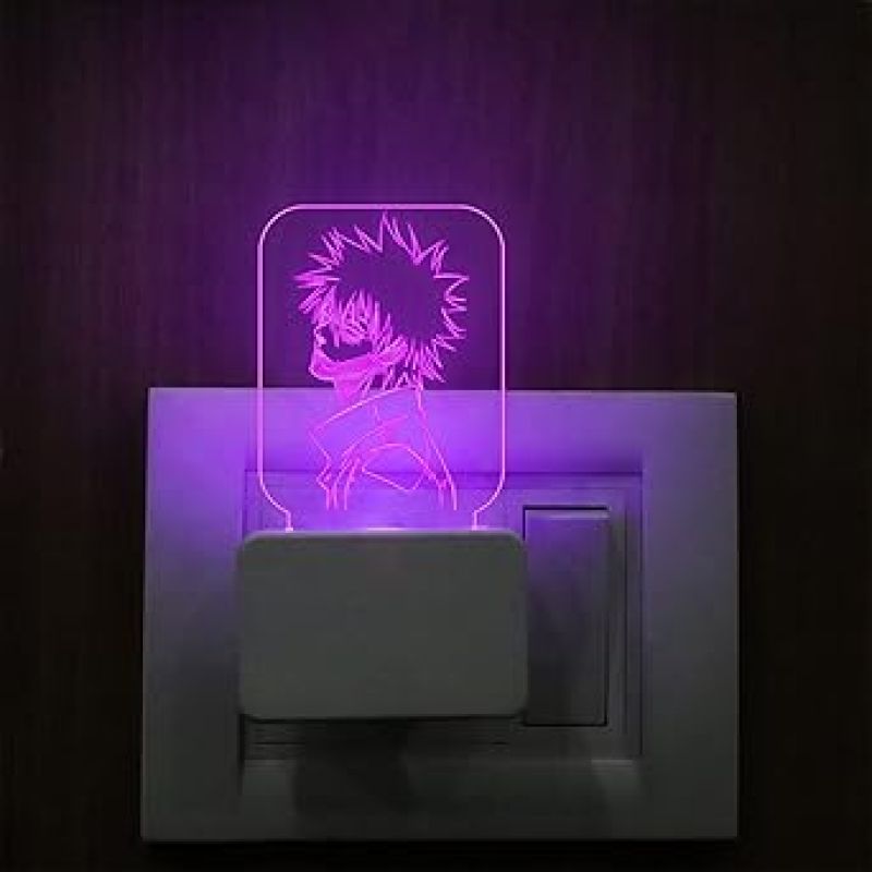 3D Illusion Dabi My Hero Academia Action Figure Plug Night Lamp with 7 Color Changing Light  Bedroom Decor Gift for Anime Lover