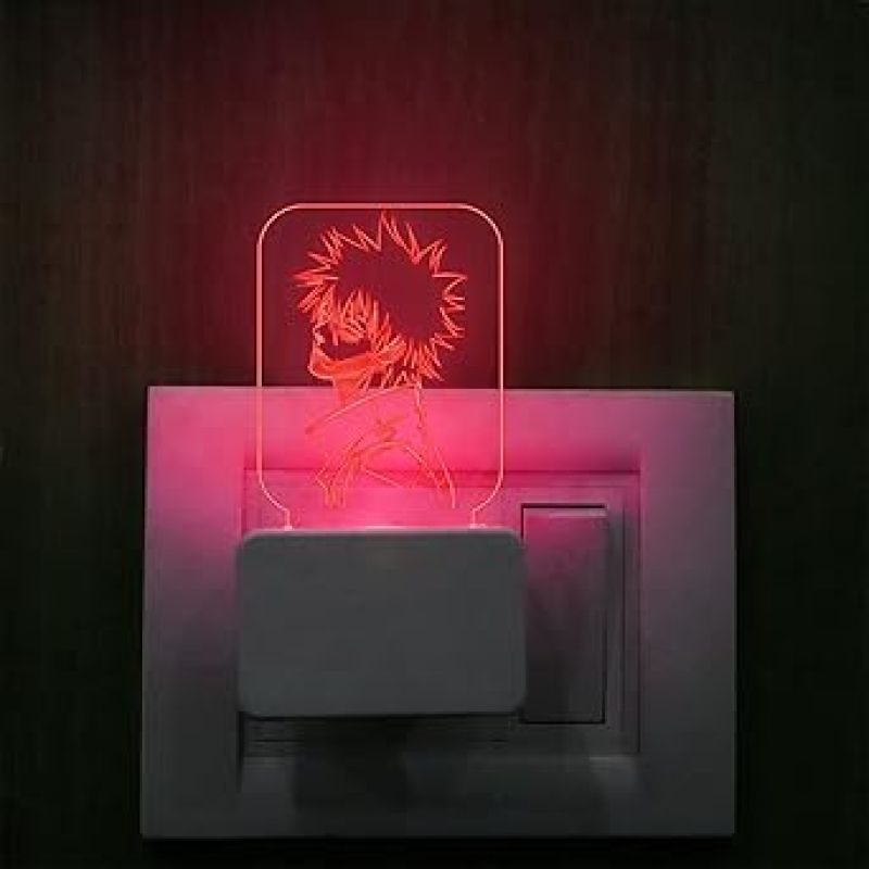 3D Illusion Dabi My Hero Academia Action Figure Plug Night Lamp with 7 Color Changing Light  Bedroom Decor Gift for Anime Lover