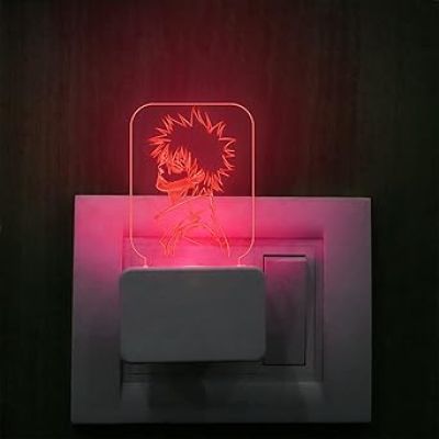 3D Illusion Dabi My Hero Academia Action Figure Plug Night Lamp with 7 Color Changing Light  Bedroom Decor Gift for Anime Lover