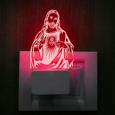 Jesus God Plug Night Lamp with 7 Color Changing Light