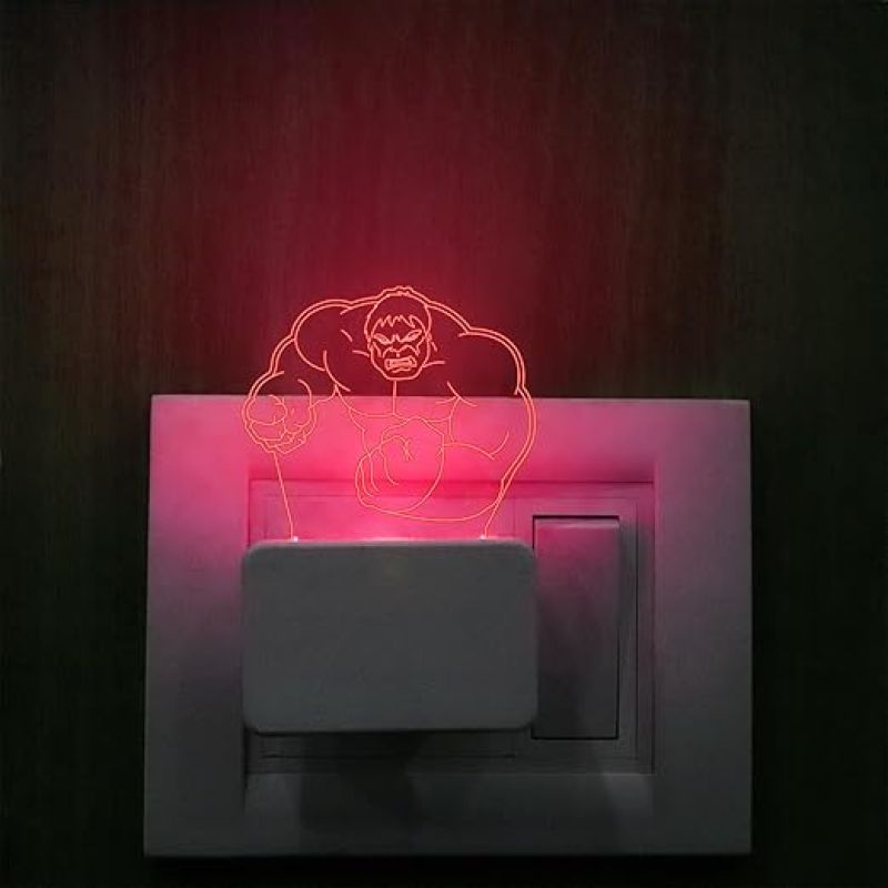 Hulk Avengers Plug Night Lamp with 7 Color Changing Light Gift for Kid Birthday