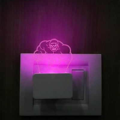 Hulk Avengers Plug Night Lamp with 7 Color Changing Light Gift for Kid Birthday
