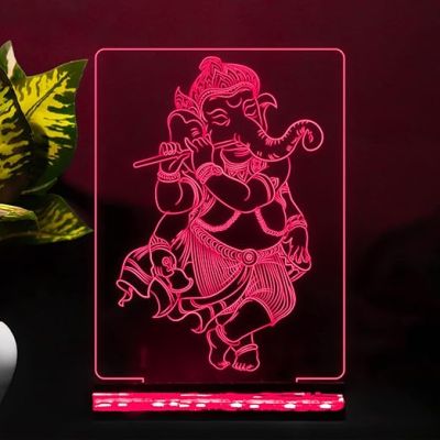 3D Illusion Lord Ganesha Night lamp 16 Color Changing Led Light with Remote Control Best Gift Diwali for Friends Home Decoration Light