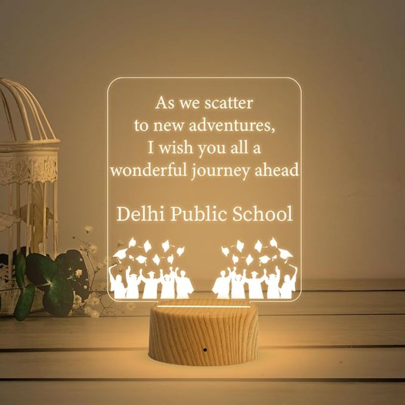 Farewell Gift for Students  Inspiring Appreciation Acrylic Led Lamp with Warm White Light Gift for School Students by Teacher