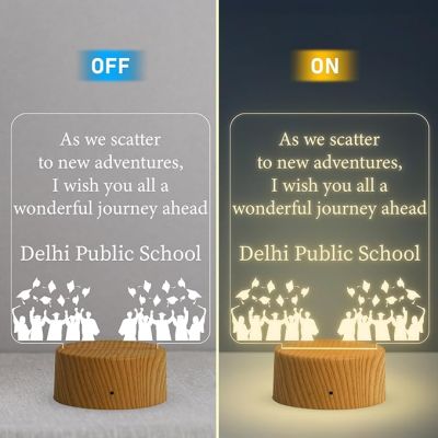 Farewell Gift for Students  Inspiring Appreciation Acrylic Led Lamp with Warm White Light Gift for School Students by Teacher