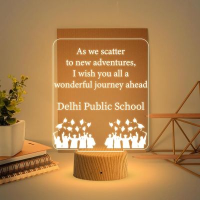 Farewell Gift for Students  Inspiring Appreciation Acrylic Led Lamp with Warm White Light Gift for School Students by Teacher