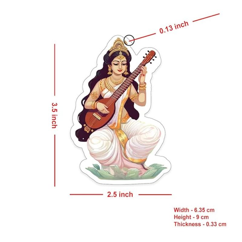 Mata Saraswati God Fridge Magnet for Study Home Refrigerator Decor Items