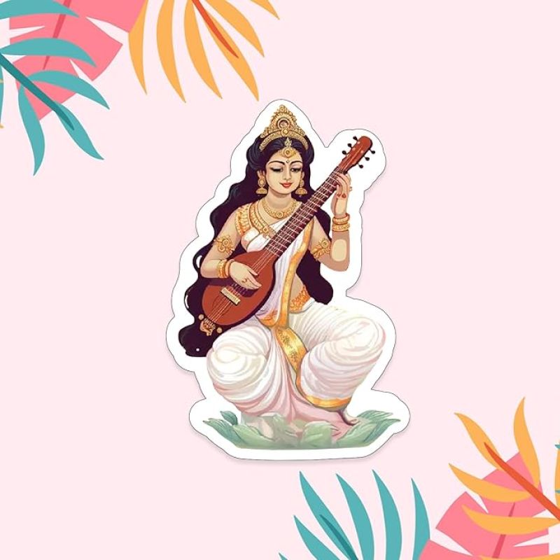Mata Saraswati God Fridge Magnet for Study Home Refrigerator Decor Items