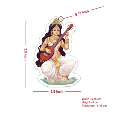 Mata Saraswati God Fridge Magnet for Study Home Refrigerator Decor Items