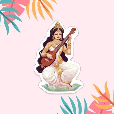 Mata Saraswati God Fridge Magnet for Study Home Refrigerator Decor Items