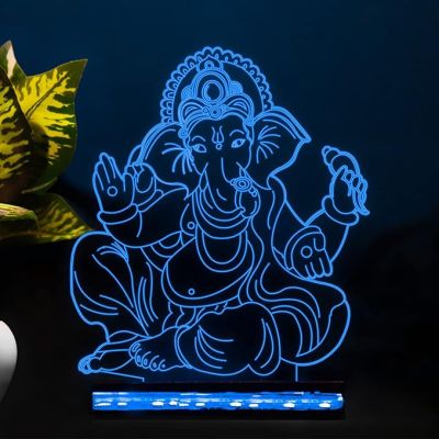 The Lord Ganesha Night lamp 16 Color Changing Led Light with Remote Control  Decoration Lamp Gift for Diwali