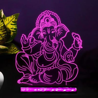 The Lord Ganesha Night lamp 16 Color Changing Led Light with Remote Control  Decoration Lamp Gift for Diwali