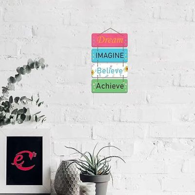 Dream imagine believe achieve Wooden Wall Hanging for Living Room Home, Office, Decoration