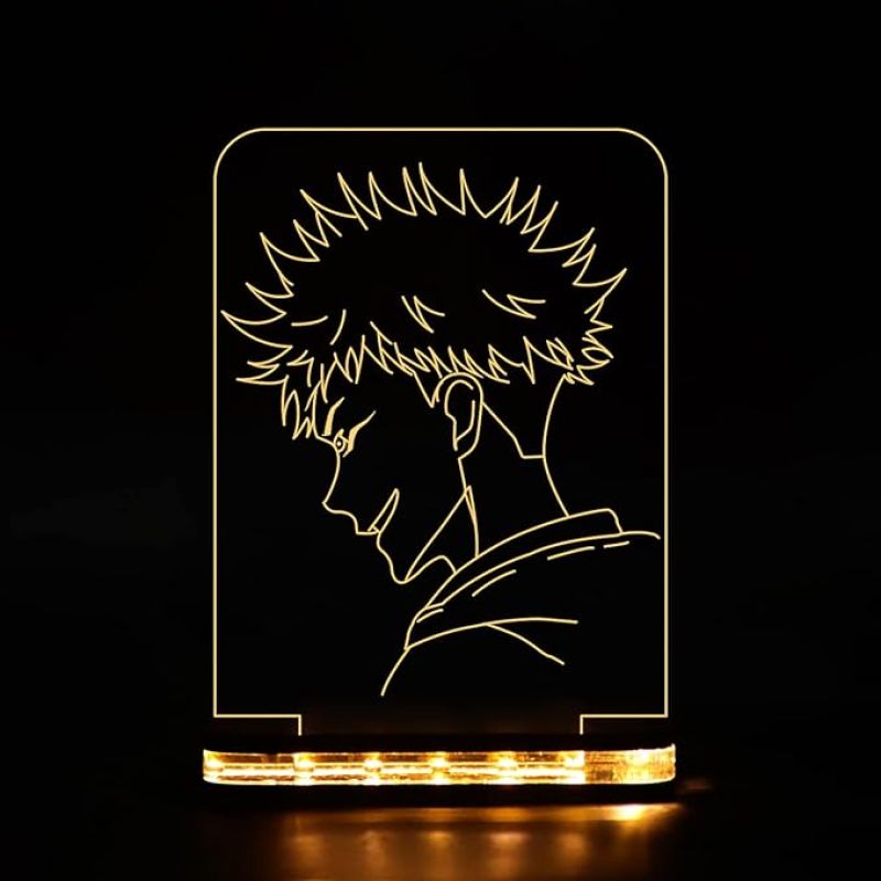 3D Illusion Jujutsu Kaisen Anime Character Led Night Lamp with Warm White Colour  Kids Room Decor Lamp