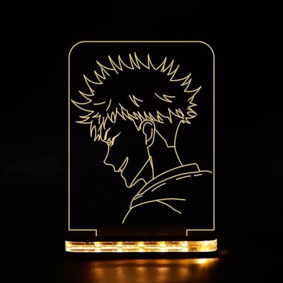 3D Illusion Jujutsu Kaisen Anime Character Led Night Lamp with Warm White Colour  Kids Room Decor Lamp