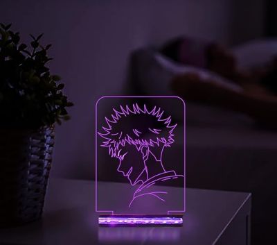 3D Illusion Jujutsu Kaisen Anime Character Night Lamp with  16 different Colour Led Light Kids Room Decor Lamp