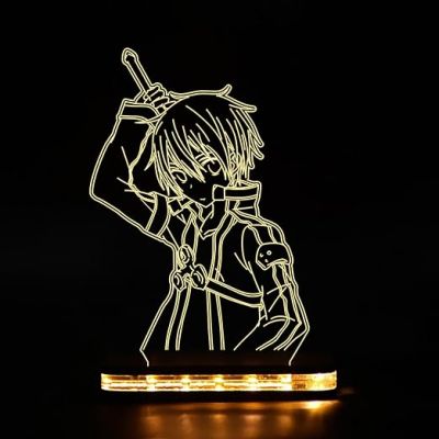 3D kiritoasuna Anime lamp with Warm White Colour Bedroom Decor Light Birthday Gifts for Friend