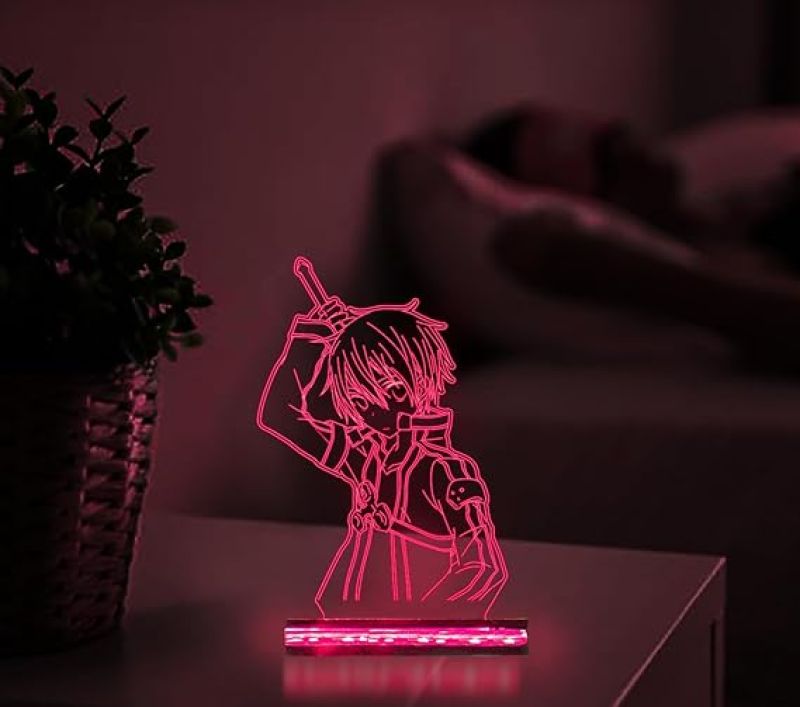 3D kiritoasuna Anime lamp with 16 Color Changing Light with Remote Bedroom Decor Light Birthday Gifts for Friend