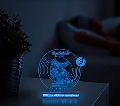 Customized Spotify Photo & Song Plaque Night Lamp with 16 Color Changing Light with Remote Control Gift for Husband, Wife, Boyfriend, Girlfriend