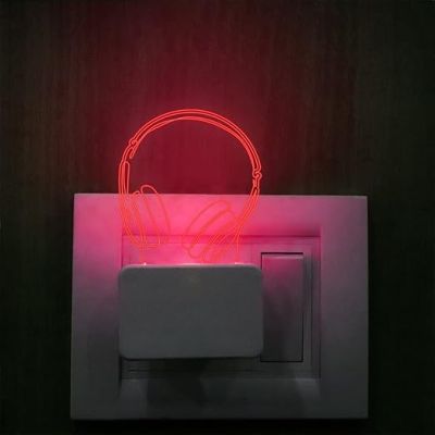 Headphone Plug Night Lamp with 7 Color Changing Light Gifts for Friend & home decor