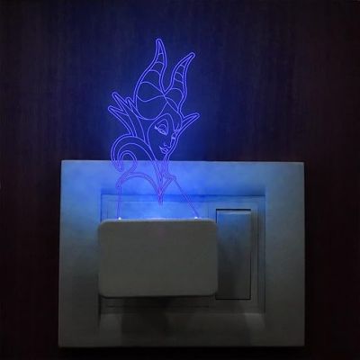 3D Illusion Meleficent Hollywood Movie Character Plug Night Lamp with 7 Color Changing Light Gifts for Kids & Home Decor Light