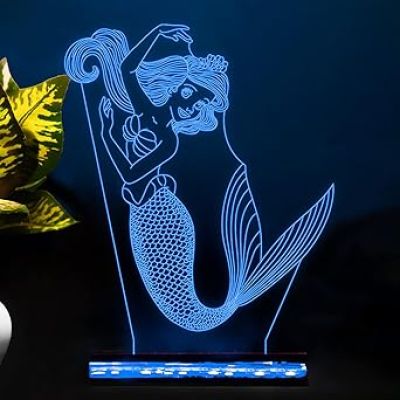 3D Mermaid Led Night Light with 16 Color Changing Led Light Gift for Birthday Girl