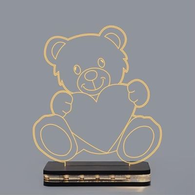 Cute Teddy Bear led Night Lamp with Warm White Colour Gift for Loveable Person