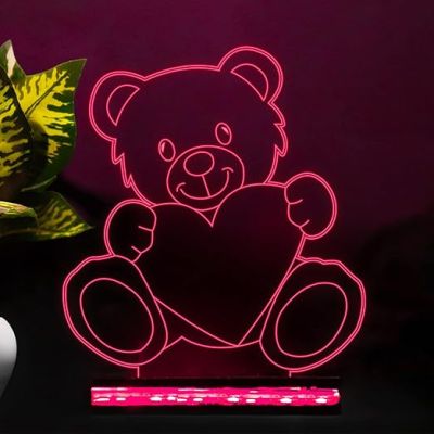 Cute Teddy Bear led Night Lamp with 16 Color Changing Light with Remote Control Gift for Loveable Person