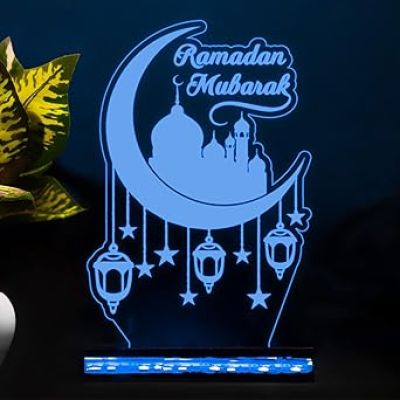 Ramadan Mubarak Led Night Lamp 16 Color Changing Led Light with Remote Control Eid Decoration Lamp Gift Ideas for Family Friends, Ramazan Islamic