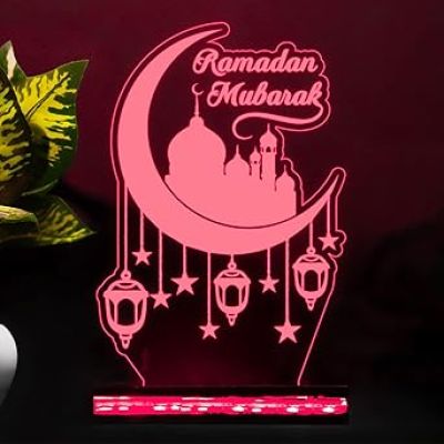 Ramadan Mubarak Led Night Lamp 16 Color Changing Led Light with Remote Control Eid Decoration Lamp Gift Ideas for Family Friends, Ramazan Islamic