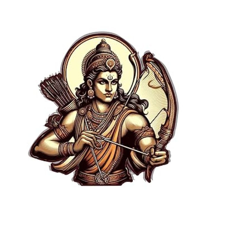 Lord Ram Wooden Fridge Magnet Spiritual, Divine, Devotional Gift and Home Kitchen Decor