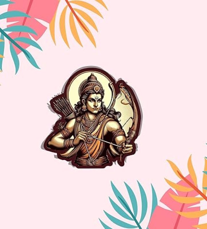 Lord Ram Wooden Fridge Magnet Spiritual, Divine, Devotional Gift and Home Kitchen Decor