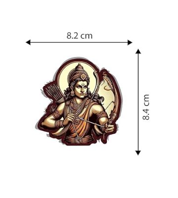 Lord Ram Wooden Fridge Magnet Spiritual, Divine, Devotional Gift and Home Kitchen Decor