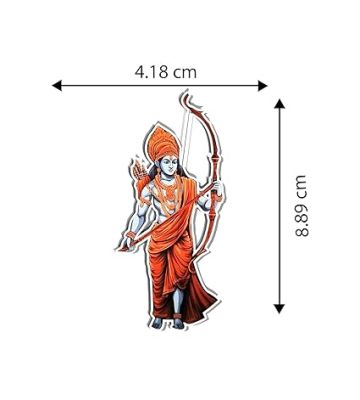 Lord Ram Wooden Fridge Magnet Spiritual, Divine, Home, Kitchen,Temple and Office Decoration Gift for Diwali or Ram Navami.