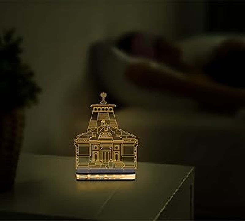 3D Illusion Kedarnath Chardham Led Night Lamp with Warm White Color  Home, Office Decor
