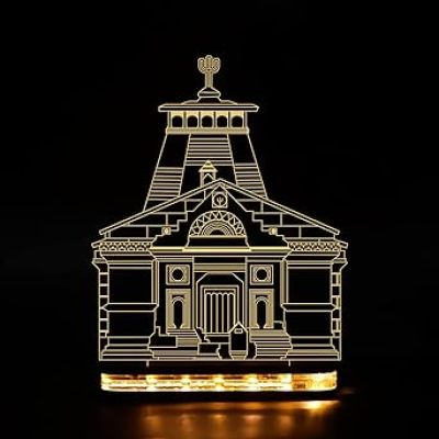 3D Illusion Kedarnath Chardham Led Night Lamp with Warm White Color  Home, Office Decor