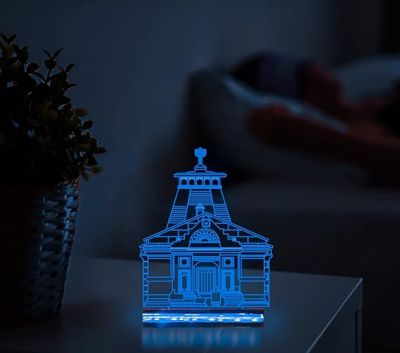 3D Illusion Kedarnath Chardham Led Night Lamp 16 Color Changing Light with Remote Control Home, Office Decor