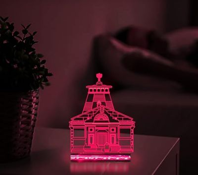 3D Illusion Kedarnath Chardham Led Night Lamp 16 Color Changing Light with Remote Control Home, Office Decor