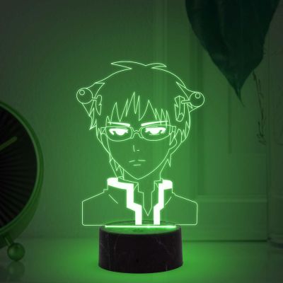 Saiki Anime Night Lamp with 7 Color Changing Light Gift for Boy Birthday Gift For Anime Lover