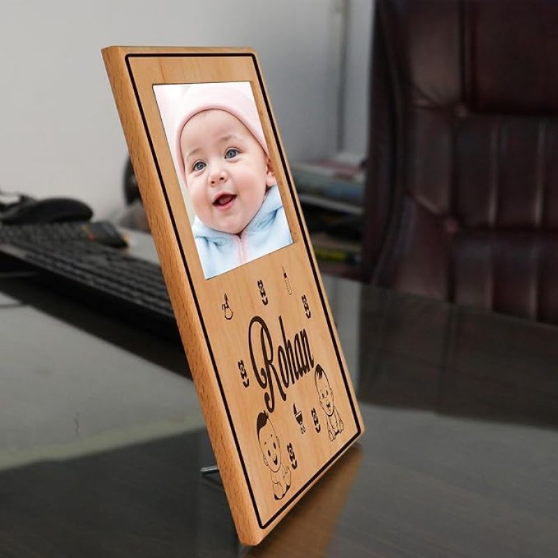 Personalized Baby Photo Frame Customized with Name New Baby Born Photo Frame Gift For Birthday