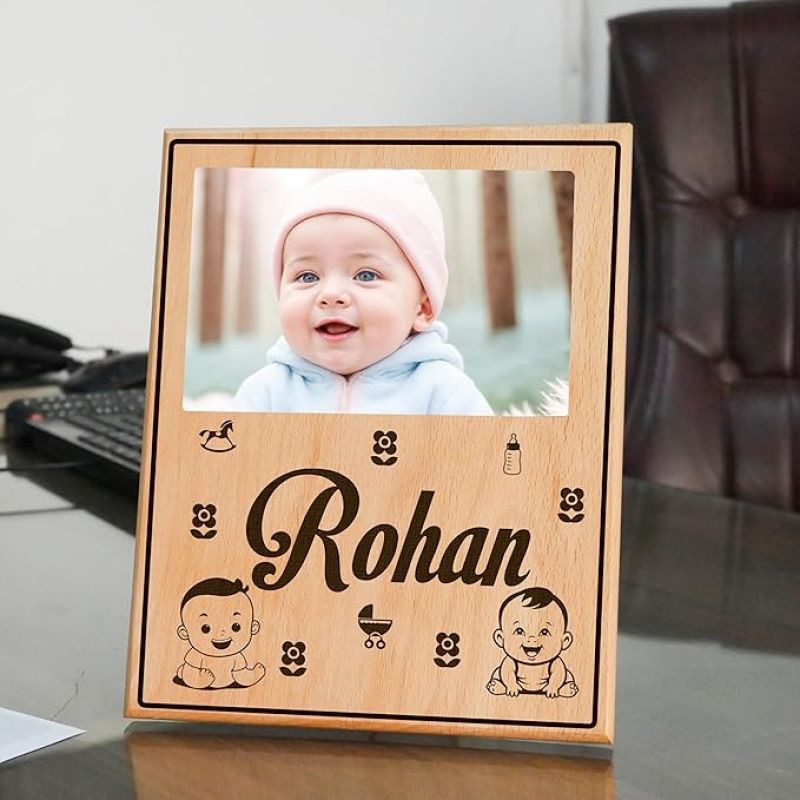 Personalized Baby Photo Frame Customized with Name New Baby Born Photo Frame Gift For Birthday