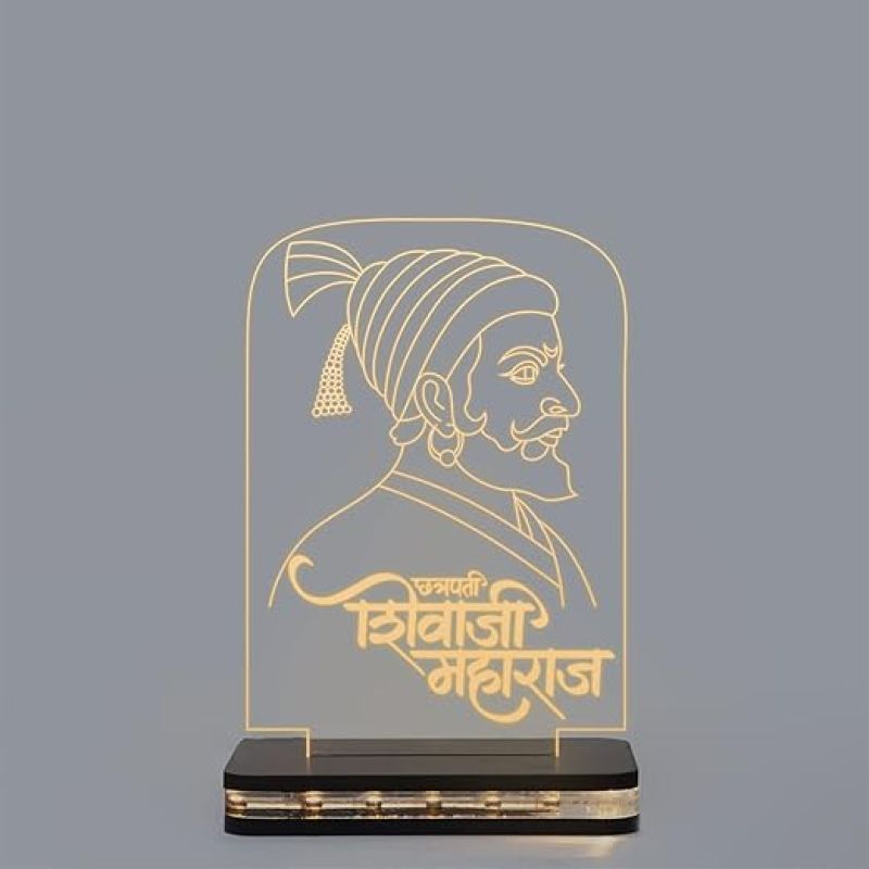 Chhatrapati Shivaji Maharaj Led Night lamp with Warm White Color