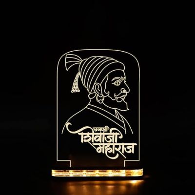 Chhatrapati Shivaji Maharaj Led Night lamp with Warm White Color